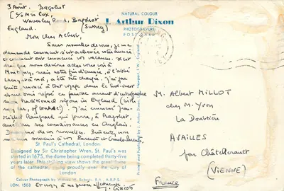 Katedra Świętego Pawła — widok z dachu — J. Arthur Dixon, nr 1503 — Rewers