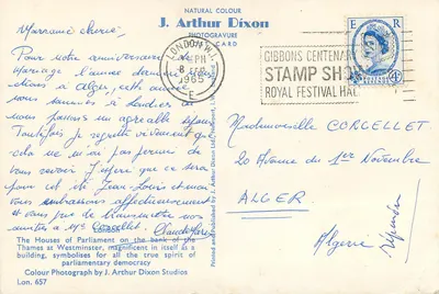 As Houses of Parliament em Londres — J. Arthur Dixon — n° 657 — Verso