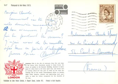 Londres — vista panorâmica — John Hinde Limited, n°217 — Verso