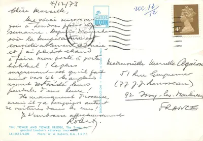 A Torre de Londres e o Ponte da Torre — J. Arthur Dixon, L6/6615/LON — Verso