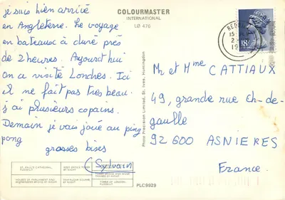 London by Night — Vintage Postcard/Antike Ansichtskarte COLOURMASTER INTERNATIONAL L0 476 — Back