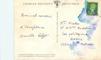 LONDRES - Palácio do Parlamento e Ponte de Westminster — Charles Skilton & Fry Ltd. n°2 — Verso