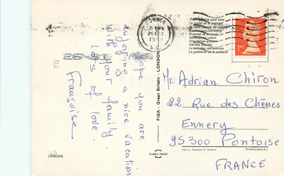 Londres — Greetings from London — FISA Golden Shield — Verso