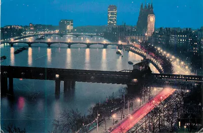 Rio Thames e Big Ben à noite — Londres — THE PHOTOGRAPHIC GREETING CARD CO. LTD. n°552