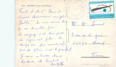 Ruiny Ampurias — Costa Brava — wydawca Carrera, nr 1576 — Rewers