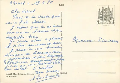El Arenal — plaża i kartki pocztowe z Majorki — Éditions Palma — Rewers