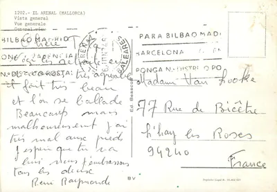 El Arenal — vista geral — Ed. Beascoa, n° 1202 — Verso