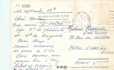 El Arenal — widok portu i budynków — ICARIA graf nr 5.071 — Rewers