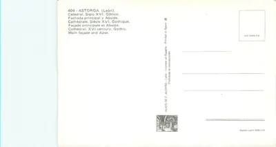 Catedral de Astorga — fachada principal e abside — Huos de F. Alonso, n°404 — Verso