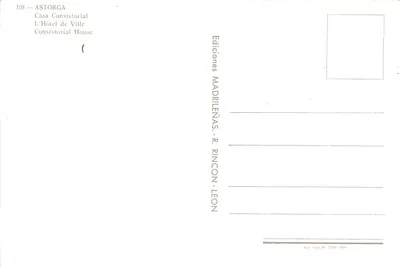 Astorga — Casa Consistorial — Éditions Madrileñas — Verso