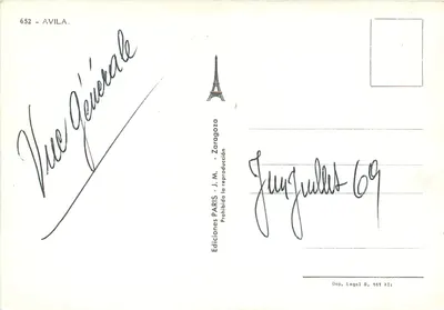 Avila — ogólny widok — Éditions J.M. Zaragoza — Rewers