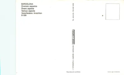 Barcelony — Różne widoki — Wydawnictwo A. Campaña — Rewers