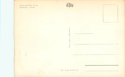 Barcelona — Port w Barcelonie w zachodzie słońca — Cifesa — Rewers