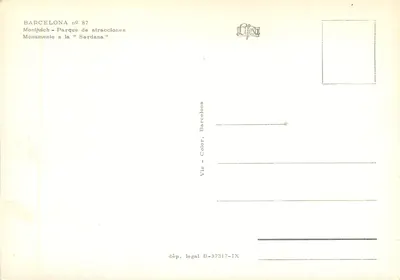 Barcelonę — Pomnik Sardany — Vis, n° 87 — Rewers