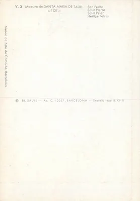 Święty Piotr — Maestra Santa Maria de Taüll — Wyd. Salve — Rewers