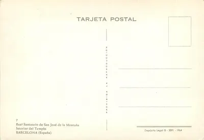 Wnętrze świątyni — Real Santuario de San José de la Montaña — BARCELONA (Hiszpania) — Rewers