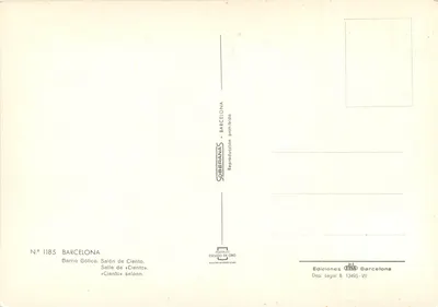 Barcelonę — Sala Ciento — Wydawca Soberanas — Rewers