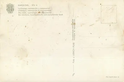 Barcelona — widok panoramiczny — J. Ubach Puig — Rewers