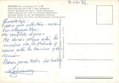 Barcelona, Parc de Montjuïc — Palau Nacional e Fontaine Monumentale — A. Zerkowitz — Verso