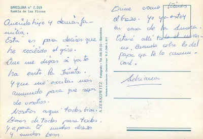 Rambla de las Flores — Barcelonę — A.Zerkowitz — Rewers