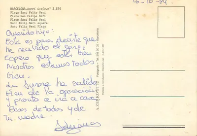 Plaça Sant Felip Neri — Barri Gòtic, n° 2.574 — A. Zerkowitz — Rewers