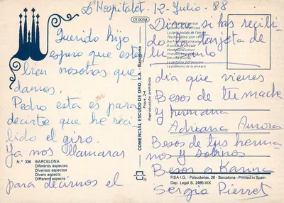 Barcelona — Diverse aspekty — Comercial Escudo de Oro, N° 336 — Rewers