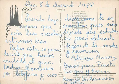 Font de Montjuïc — Oświetlony Palau Nacional — Comercial Escudo de Orós, S.A. — Rewers