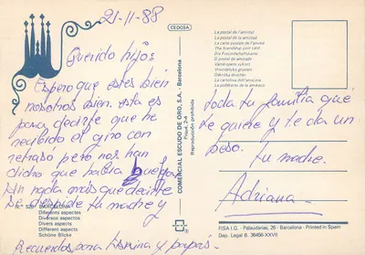 Barcelona — Różne aspekty — Comercial Escudo de Oro, S.A. Nr 520 — Rewers