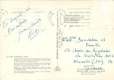 Barcelona — Reitende Abteilung der Stadtgarde in Galauniform — Verlag Comercial Escudo de Oro, n° 1390 — Rückseite