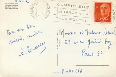 Plaza de Cataluña — Barcelone — Éditions Ro-Foto, n° 101 — Rewers