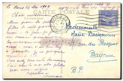 A Sarthe aos seus mortos — Monumento aos mortos da guerra — editor desconhecido — Verso