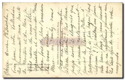 Menton — Pomnik Upamiętniający Zmarłych — wydawca C.A.P. nr 139 — Rewers