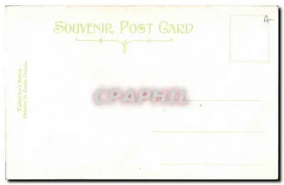 Kościół Sketty, Swansea — widok kościoła z wieżą i ogródkiem — seria Valentin's, nr 52125 — Rewers