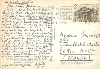 Kataloński Castellers — Palacio de la Diputación w czasie festynów — Barcelona — Rewers