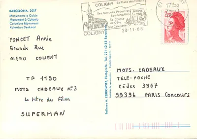 Monument do Kolumba — Barcelonę — wydawca Tallerés A. Zerkowitz — Rewers