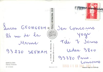 Barcelona — widok panoramiczny — Alcalde de Móstoles, S.A. Nr E.5009 — Rewers