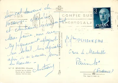 BENIDORM — Schody i łuk — Wydawnictwo ESCUDO DE ORO, N° 19 — Rewers