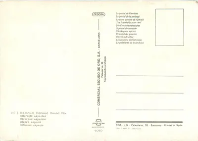 Besalú — diversi aspetti — Comercial Escudo de Oro, n° 6 — Verso
