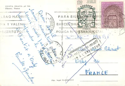 Costa Brava — Blanes — Paseo — editor Costa Brava n° 733 — Verso