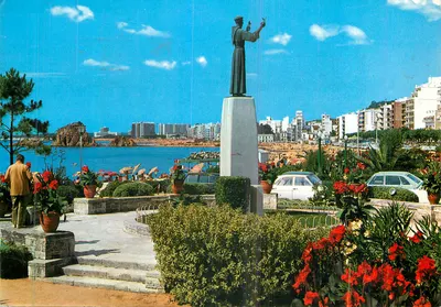 Estátua de São João de Deus em Blanes — Costa Brava — editor V.C. Fot. Fabregat, n° 9-Ba