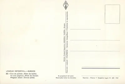 Pista de baile — Burgos — Wydawnictwo General Yagüe — Rewers