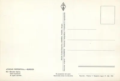 Typowy kąt — Burgos — Wydawnictwo Ciudad Deportiva, Fournier - Vitoria — Rewers