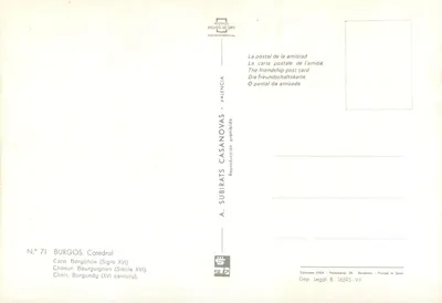 Choir of the Cathedral of Burgos — 16th Century — FISA Editions, Barcelona — Back