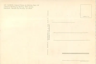 Maryja usiana z Dzieciątkiem — reprodukcja — Garcia Garrabella & Cia. S.R.C., n° 1103 — Rewers