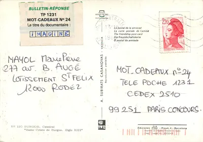Santo Cristo de Burgos — Katedra — Wydawca MOT-CADEAUX n°24 — Rewers