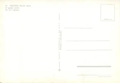 Caceres. Rincón típico — Widok typowego kąta — Garcia & Cia. S.R.C. — Rewers
