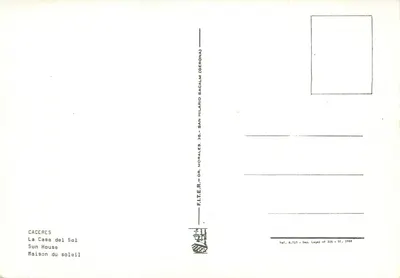 Caceres — La Casa del Sol — F.I.T.E.R. Dr. Morales, 35 - San Hilario Sacalam (Géronea) — Achterkant