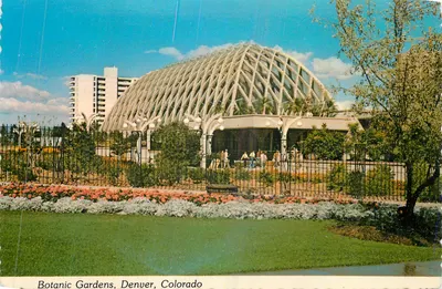 Jardim botânico de Denver — estufa de vidro e metal — editor Dick Dickson