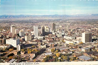 Visão aérea de Denver, Colo. — Plastichrome — n° P89093
