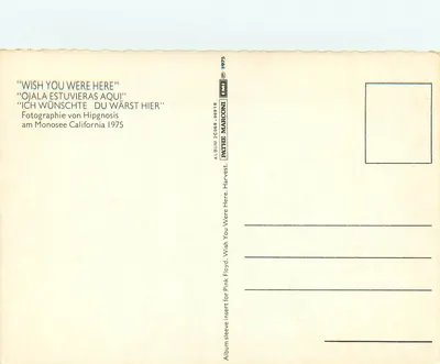 Formacje tufowe — jezioro Mono — fotografia Hipgnosis — 1975 — Rewers